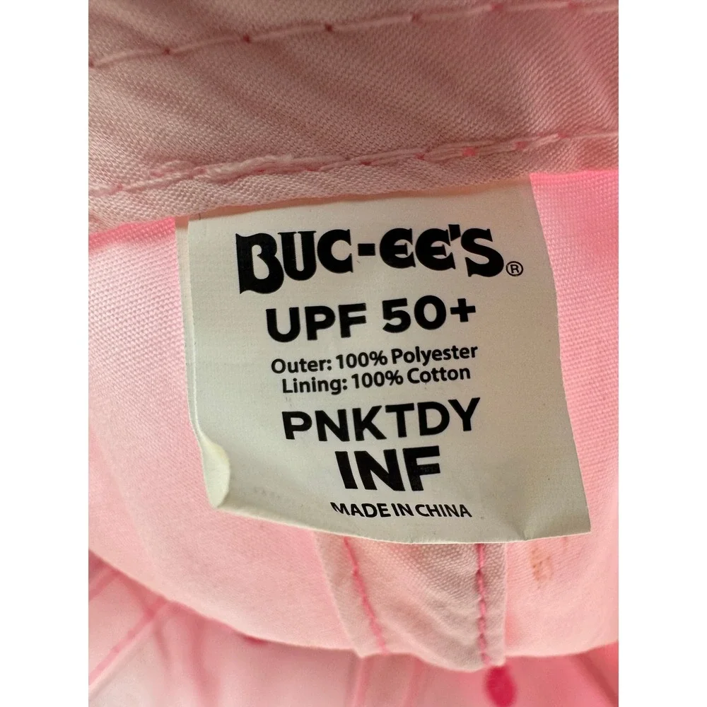 Buc-ee's‎ Pink Tie Dye Beaver Logo UPF 50+ Infant Sun Hat Cap
